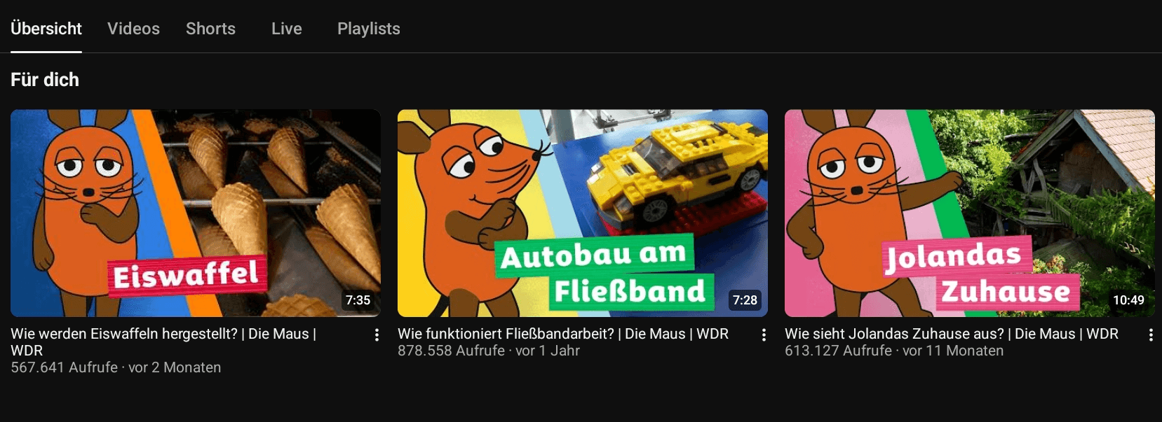 Cover Image for Videos und Filme für Kinder