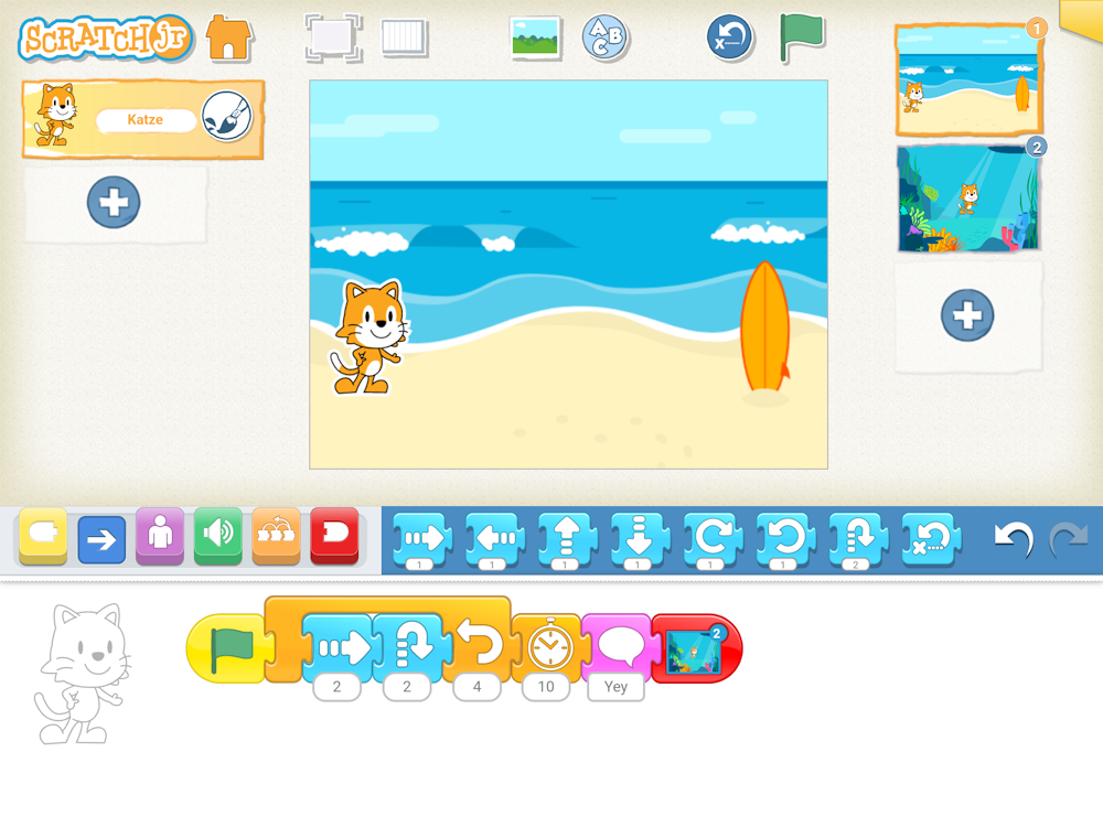 Blockprogrammierung mit scratchJr