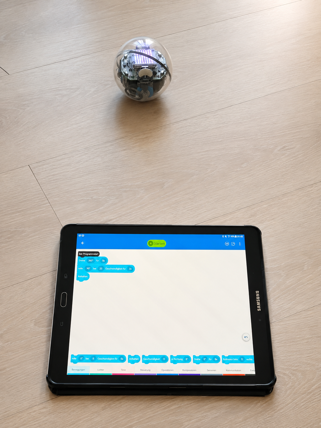 Sphero Blockprogrammierung